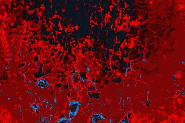 Kırmızı ve mavi renkli grunge duvar dokusu arkaplanı