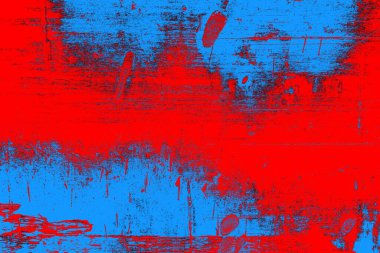 Neon kırmızı ve mavi renkli grunge duvar dokusu arkaplanı