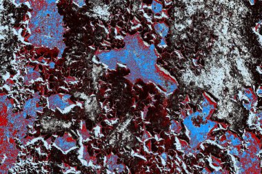 Dökülen boya paslı metal dokusu