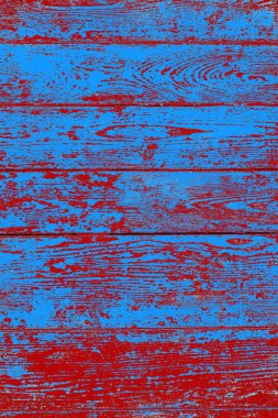 Kırık tarih arkaplanı olan kırmızı, mavi ve siyah grunge duvar