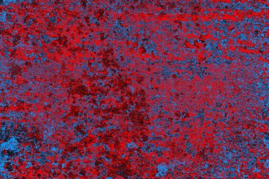 Kırmızı ve mavi renkli grunge duvar dokusu arkaplanı