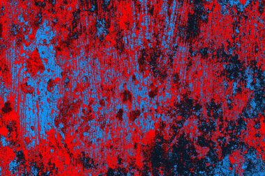 Kırmızı ve mavi renkli grunge duvar dokusu arkaplanı