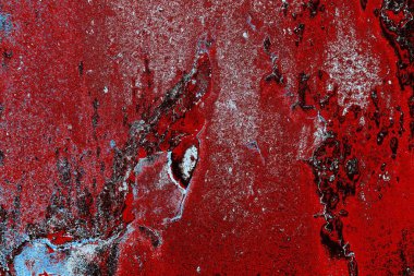 Dökülen boya paslı metal dokusu