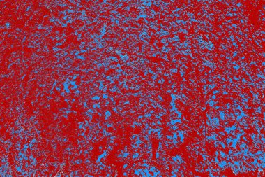 Kırık tarih arkaplanı olan kırmızı, mavi ve siyah grunge duvar