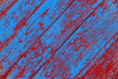 Kırık tarih arkaplanı olan kırmızı, mavi ve siyah grunge duvar