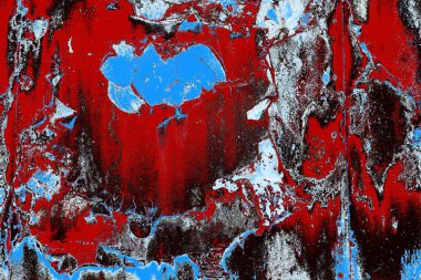 Dökülen boya paslı metal dokusu
