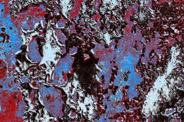 Dökülen boya paslı metal dokusu