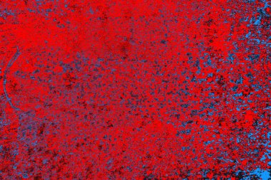 Kırmızı ve mavi renkli grunge duvar dokusu arkaplanı
