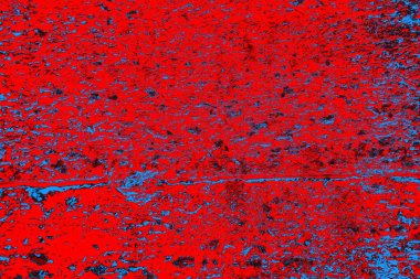 Parlak kırmızı ve mavi renkli grunge duvar dokusu arkaplanı