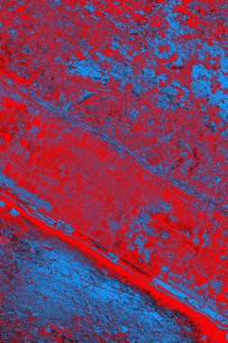 Kırmızı ve mavi renkli grunge duvar dokusu arkaplanı