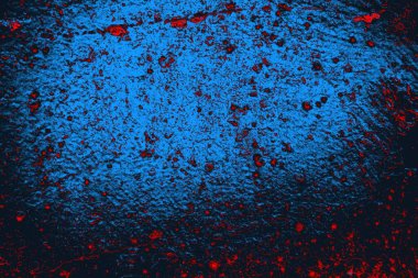 Kırmızı ve mavi renkli grungy duvar, desenli arka plan