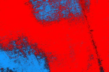 Neon kırmızı ve mavi renkli grunge duvar dokusu arkaplanı