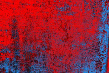 Kırmızı ve mavi renkli grunge duvar dokusu arkaplanı