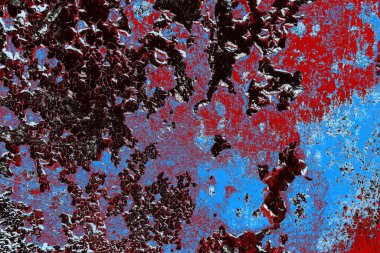 Dökülen boya paslı metal dokusu