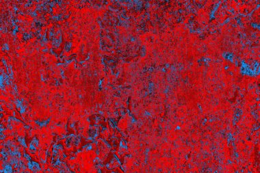 Kırmızı ve mavi renkli grunge duvar dokusu arkaplanı