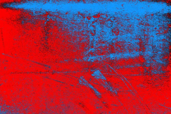 Neon kırmızı ve mavi renkli grunge duvar dokusu arkaplanı