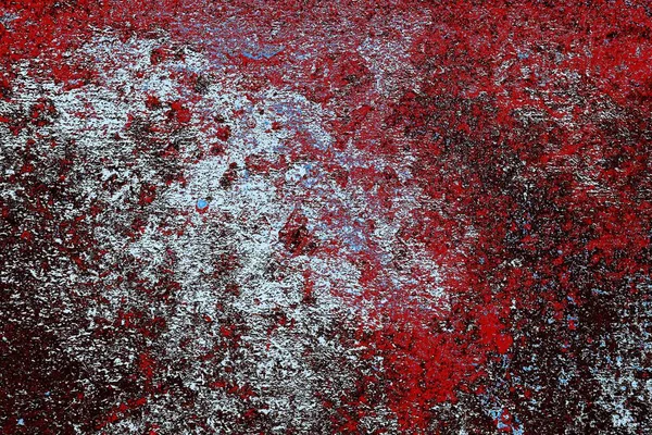 Červená Modrá Černá Barevná Grunge Stěna Popraskané Datované Textury Pozadí — Stock fotografie