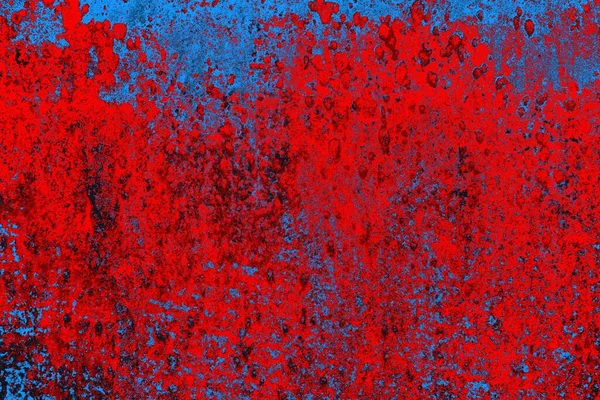 Parlak kırmızı ve mavi renkli grunge duvar dokusu arkaplanı