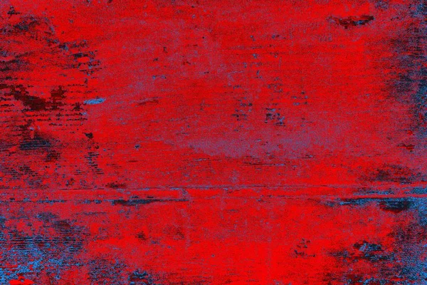 Neon Rood Blauw Gekleurde Grunge Muur Textuur Achtergrond — Stockfoto