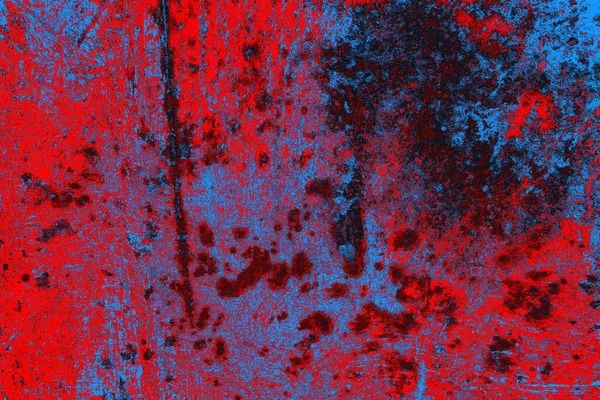 Neon kırmızı ve mavi renkli grunge duvar dokusu arkaplanı