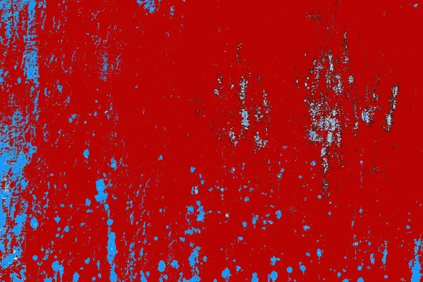 Kırık tarih arkaplanı olan kırmızı, mavi ve siyah grunge duvar