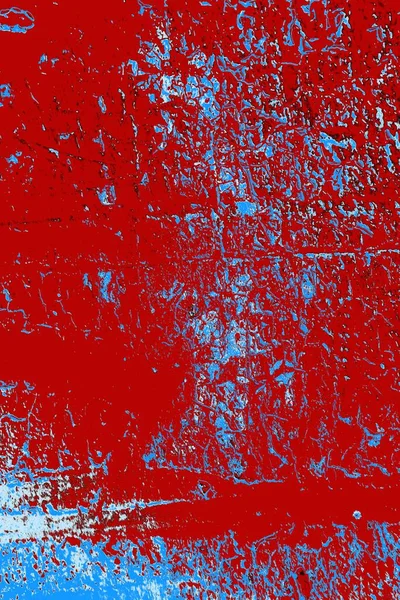 Kırık tarih arkaplanı olan kırmızı, mavi ve siyah grunge duvar