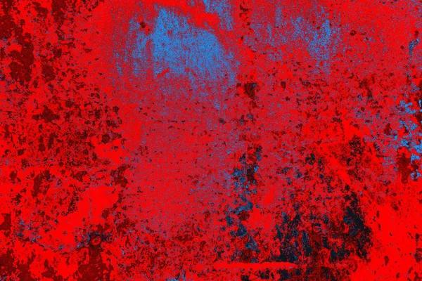 Rouge Fluo Bleu Fond Texture Mur Grunge Couleur — Photo