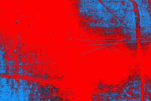 Neon kırmızı ve mavi renkli grunge duvar dokusu arkaplanı