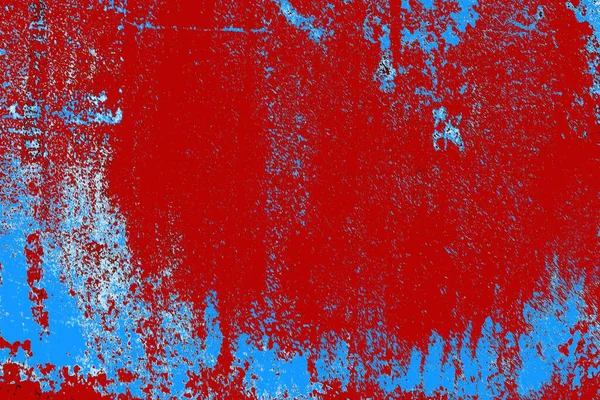 Kırık tarih arkaplanı olan kırmızı, mavi ve siyah grunge duvar