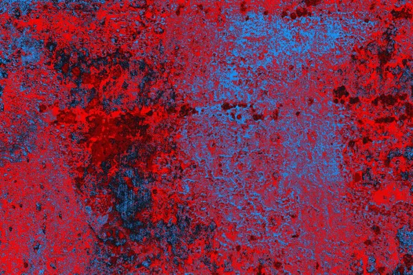 Parlak kırmızı ve mavi renkli grunge duvar dokusu arkaplanı