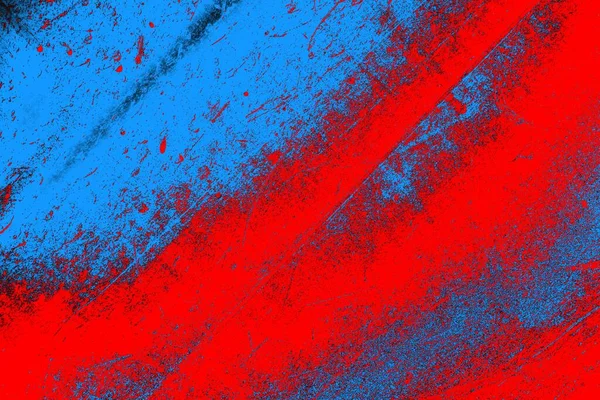 Neon kırmızı ve mavi renkli grunge duvar dokusu arkaplanı