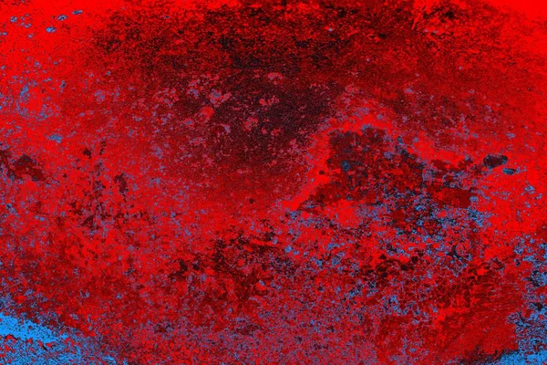 Neon kırmızı ve mavi renkli grunge duvar dokusu arkaplanı
