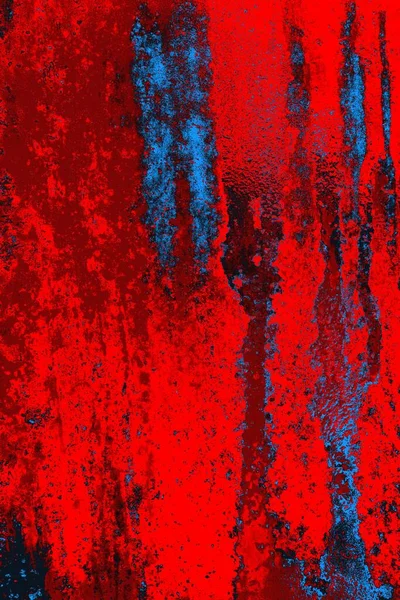 Neon kırmızı ve mavi renkli grunge duvar dokusu arkaplanı