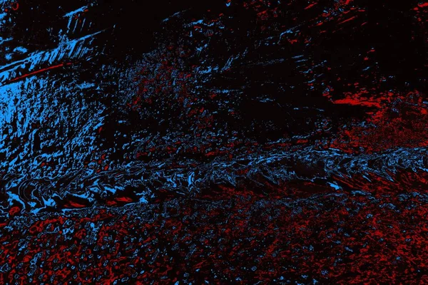 Kırık tarih arkaplanı olan kırmızı, mavi ve siyah grunge duvar