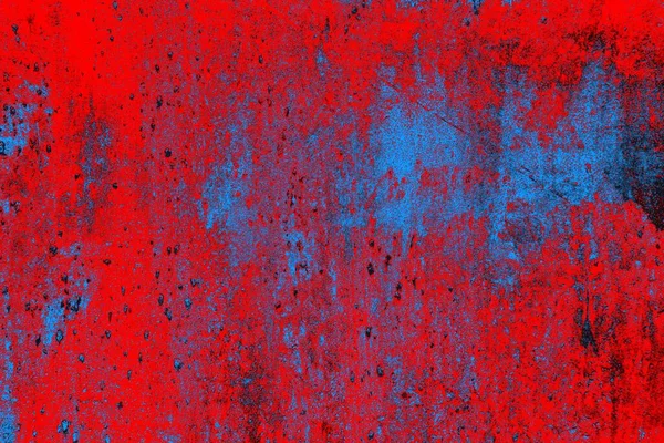 Parlak kırmızı ve mavi renkli grunge duvar dokusu arkaplanı