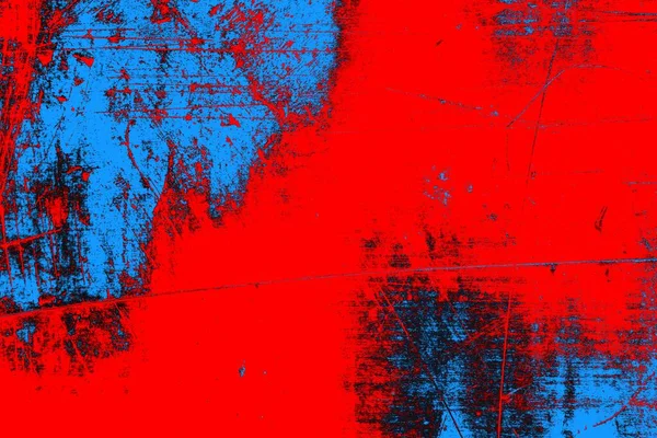 Neon kırmızı ve mavi renkli grunge duvar dokusu arkaplanı