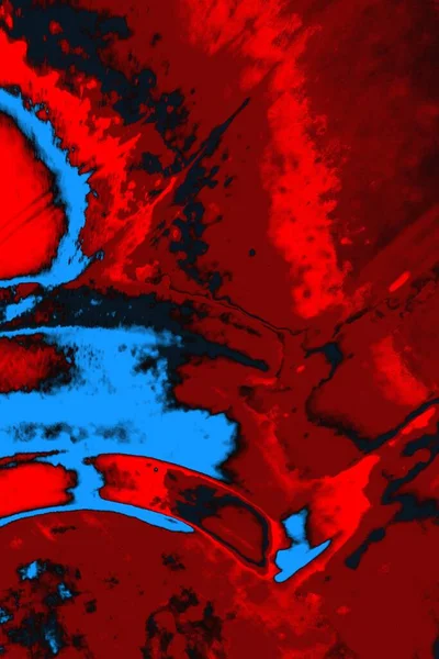 Neon kırmızı ve mavi renkli grunge duvar dokusu arkaplanı