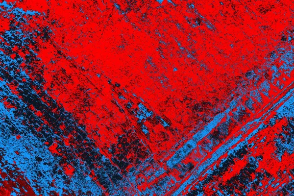 Neon kırmızı ve mavi renkli grunge duvar dokusu arkaplanı