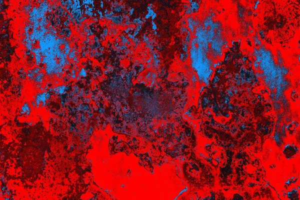Neon kırmızı ve mavi renkli grunge duvar dokusu arkaplanı