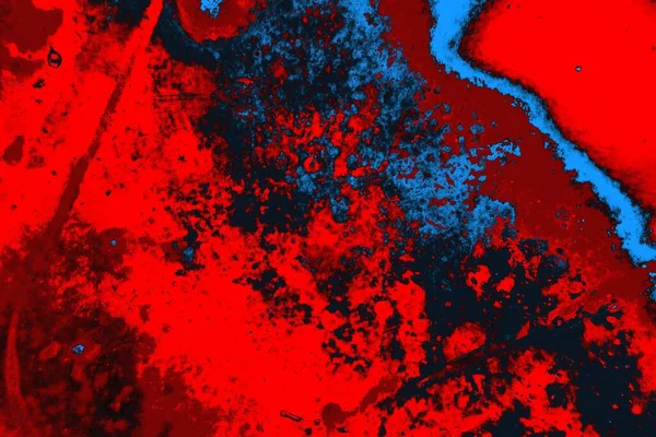 Neon kırmızı ve mavi renkli grunge duvar dokusu arkaplanı