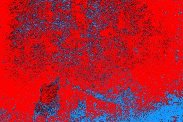 Neon kırmızı ve mavi renkli grunge duvar dokusu arkaplanı