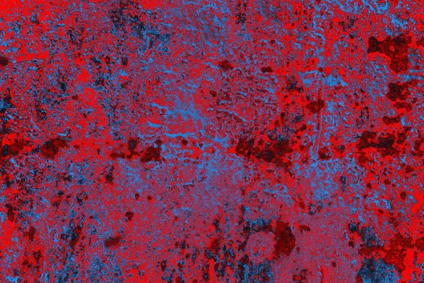 Parlak kırmızı ve mavi renkli grunge duvar dokusu arkaplanı