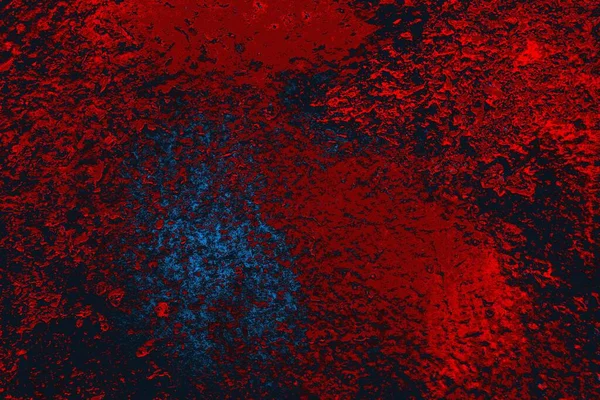 Kırmızı ve mavi renkli grungy duvar, desenli arka plan