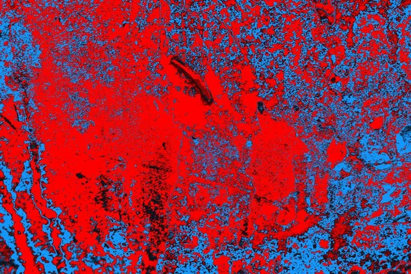 Neon kırmızı ve mavi renkli grunge duvar dokusu arkaplanı