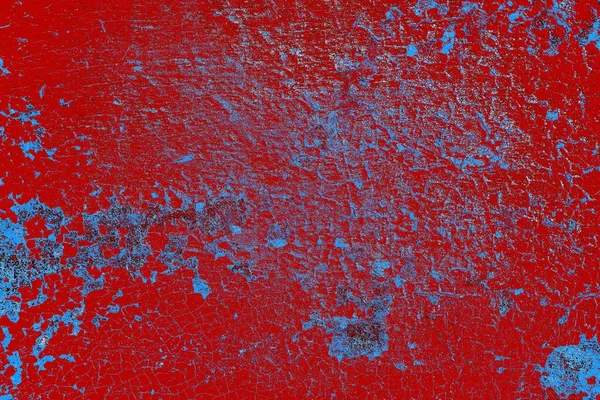 Kırık tarih arkaplanı olan kırmızı, mavi ve siyah grunge duvar
