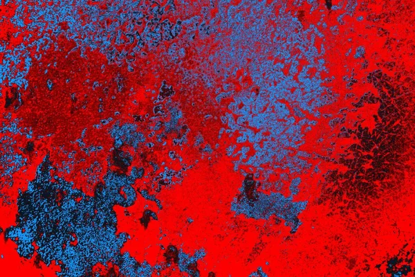 Neon kırmızı ve mavi renkli grunge duvar dokusu arkaplanı