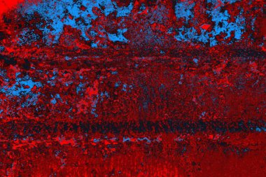 Parlak kırmızı ve mavi renkli grunge duvar dokusu arkaplanı