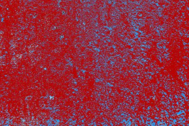 Kırık tarih arkaplanı olan kırmızı, mavi ve siyah grunge duvar