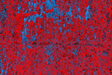 Kırmızı ve mavi renkli grunge duvar dokusu arkaplanı