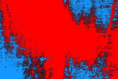 Neon kırmızı ve mavi renkli grunge duvar dokusu arkaplanı